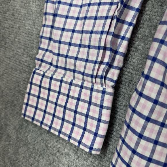 Polo Ralph Lauren Classic Fit Button Down Long Sleeve 16 34/35 Pink Blue Check - Picture 9 of 9
